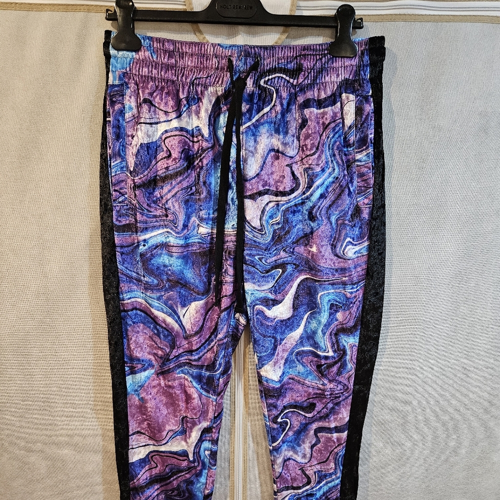 VICTORIOUS L.A. Abstract Print Velvety Pants - UNISEX